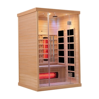 сауна человека твердой древесины 2 Hemlock 1750W ультракрасная для крытого дома