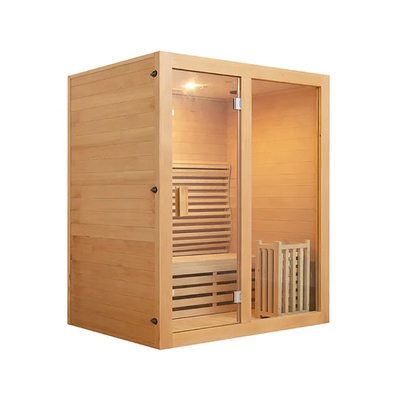 Современный 6KW печь нагреватель Hemlock Красный кедровый парная сауна с светодиодным светом для полного отдыха