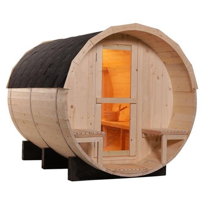 Сауна бочонка вина соснового леса сада комнаты сауны Outdoors Redwood 4 человеков