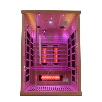сауна человека твердой древесины 2 Hemlock 1750W ультракрасная для крытого дома