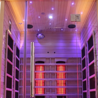 сауна человека твердой древесины 2 Hemlock 1750W ультракрасная для крытого дома