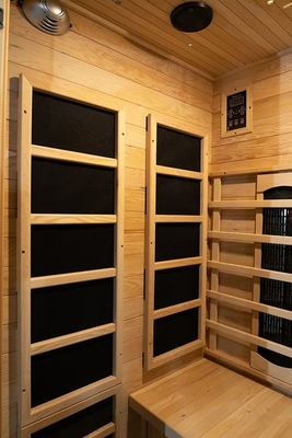 EMF деревянной крытой сауны человека 1750W 2 ультракрасной низкий