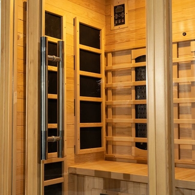 EMF деревянной крытой сауны человека 1750W 2 ультракрасной низкий