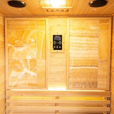 Комната сауны человека пара 2 крытого Hemlock 3KW деревянная традиционная роскошная
