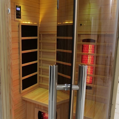 крытый твердый деревянный человек комнаты 2 сауны полного спектра 1750W ультракрасный домашний