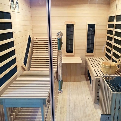 Человек сауны 2-3 пара канадского Hemlock крытый деревянный гибридный ультракрасный