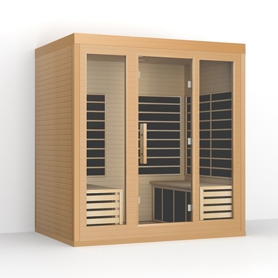 OEM Solid Wood Large Far Infrared Sauna Room Для 4 человек