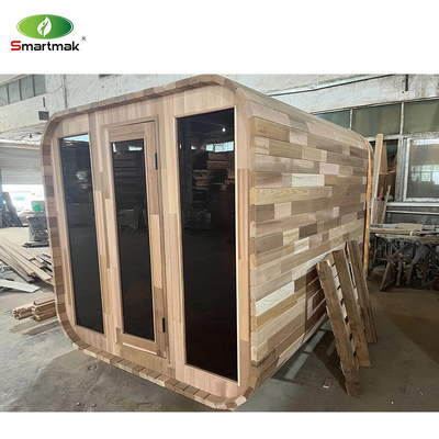 Luxury Hemlock Outdoor Dry Sauna For 5 6 Persons Регулируемая вентиляция 15-90 °C Температурный диапазон