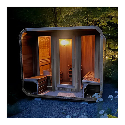 HEMLOCK Wood Custom Outdoor Dry Sauna Relaxation Health Retreat с 8 мм закаленным стеклом 220 В