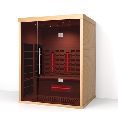Терапия красного света сауны 2100W домашнего Hemlock человека спа 3 крытая ультракрасная